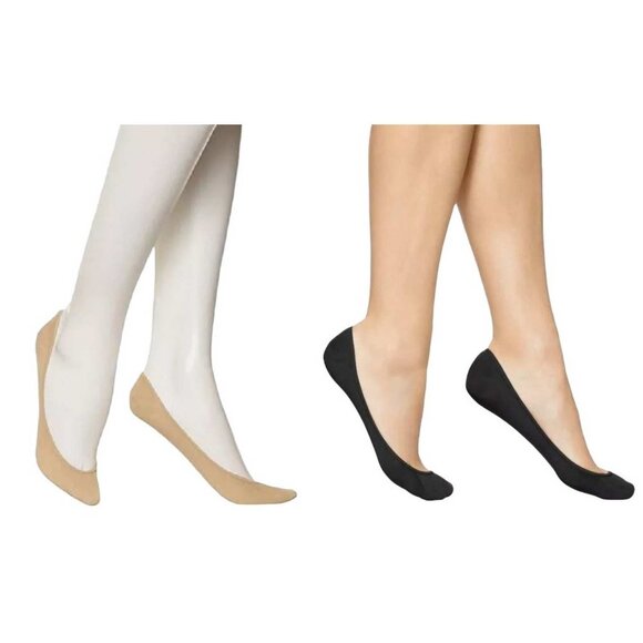 Hue Womens Hidden Cotton Liners Pack of Four (4) M/L - Picture 1 of 3